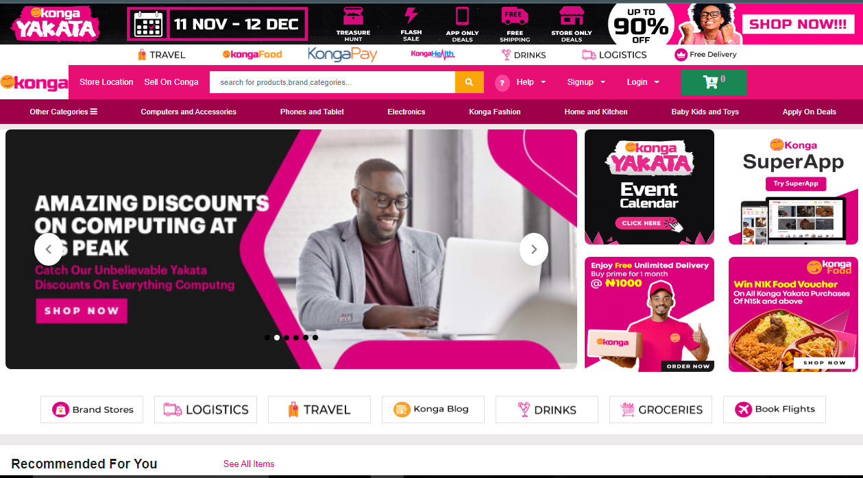 Konga Landing Page Clone